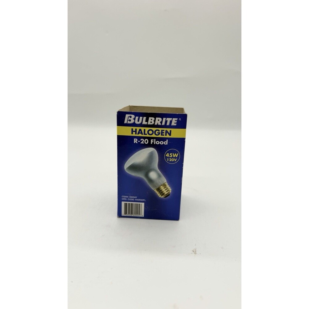 Bulbrite 692045 Halogen R20 Flood Bulb 45W 120V E26 60° Beam H45R20FL